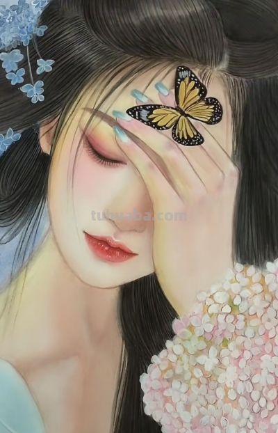 水彩少女插画：把少女千万种美画进画里，每一张都像在讲温柔心事 - 图画吧TUHUABA