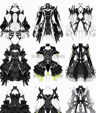 服装款式绘画参考素材！ - 图画吧TUHUABA