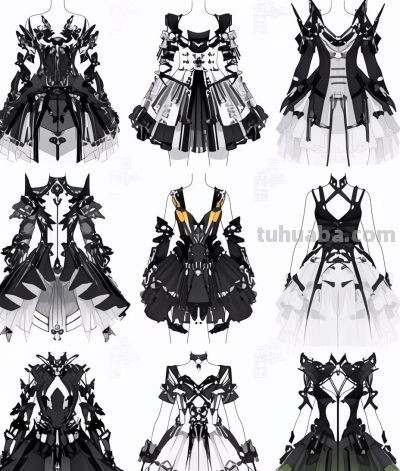 服装款式绘画参考素材！ - 图画吧TUHUABA