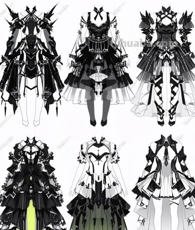 服装款式绘画参考素材！ - 图画吧TUHUABA