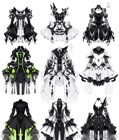 服装款式绘画参考素材！ - 图画吧TUHUABA