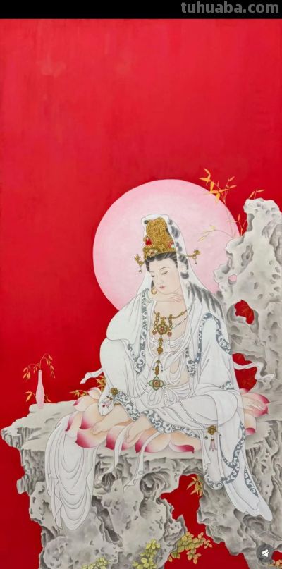 观世音菩萨素描 - 图画吧TUHUABA