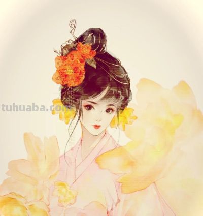 当古装女子遇上水彩笔触，每一幅都藏着浪漫与柔情 - 图画吧TUHUABA