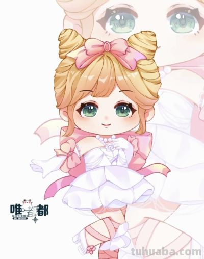 水彩晕染出古韵小美人，每一款都像从古画里偷跑出来的可爱精 - 图画吧TUHUABA