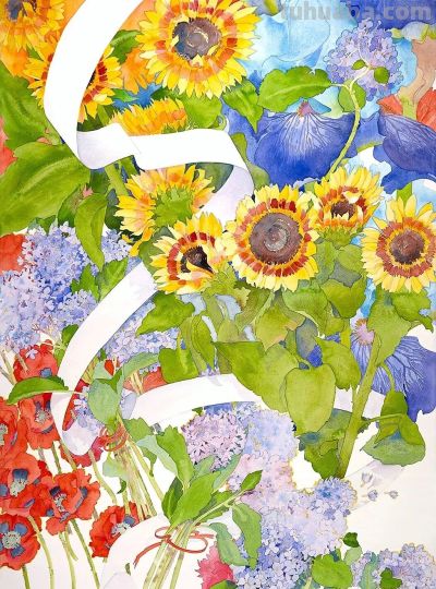 美国画家盖瑞·布科夫尼克的水彩作品 - 图画吧TUHUABA