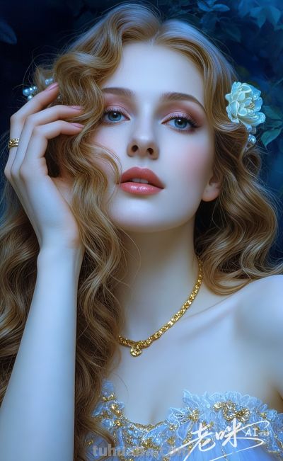 绝美油画——把浪漫揉进光影，湛蓝融进眼眸的温婉古典美人 - 今日头条