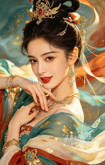 绝美油画——飞天曼舞醉星河，风姿绰约，自带优雅脱俗的东方神韵 - 图画吧TUHUABA