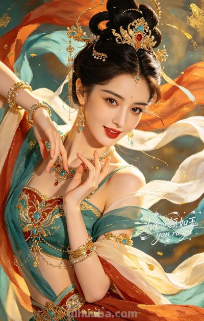 绝美油画——飞天曼舞醉星河，风姿绰约，自带优雅脱俗的东方神韵 - 图画吧TUHUABA