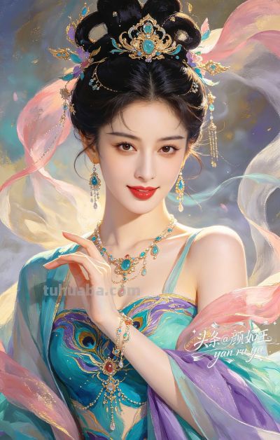 绝美油画——飞天曼舞醉星河，风姿绰约，自带优雅脱俗的东方神韵 - 图画吧TUHUABA