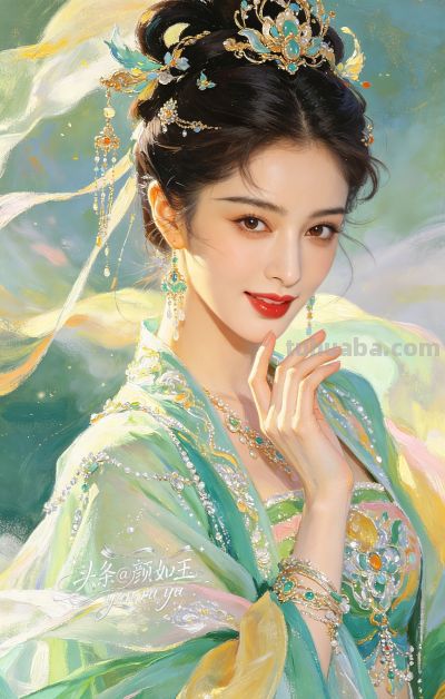 绝美油画——飞天曼舞醉星河，风姿绰约，自带优雅脱俗的东方神韵 - 图画吧TUHUABA