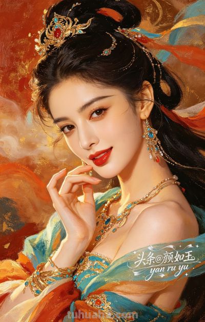 绝美油画——飞天曼舞醉星河，风姿绰约，自带优雅脱俗的东方神韵 - 图画吧TUHUABA