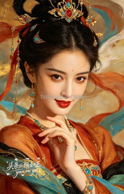 绝美油画——飞天曼舞醉星河，风姿绰约，自带优雅脱俗的东方神韵 - 图画吧TUHUABA