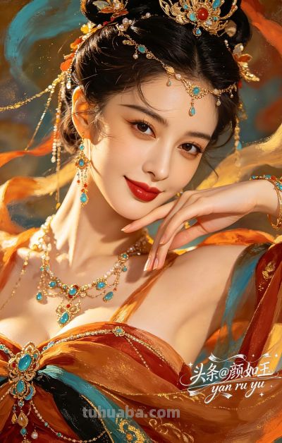 绝美油画——飞天曼舞醉星河，风姿绰约，自带优雅脱俗的东方神韵 - 图画吧TUHUABA