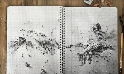 太牛了,这位艺术家在方格本上,绘制出3D效果的素描画作 - 今日头条 太牛了,这位艺术家在方格本上,绘制出3D效果的素描画作 - 图画吧TUHUABA