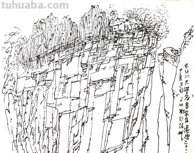余又刚 ‖《太行大峡谷速写》于林州太行山 - 图画吧TUHUABA