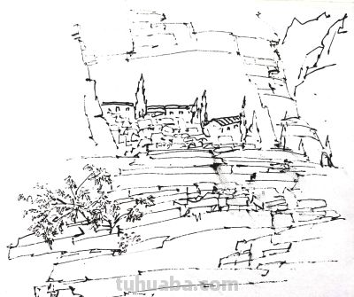 余又刚 ‖《太行大峡谷速写》于林州太行山 - 图画吧TUHUABA