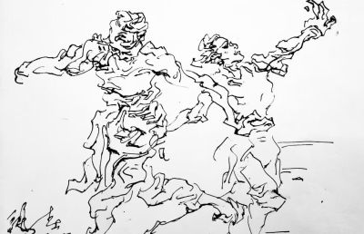 李鸿春 ||《生活场景动态速写》（33）作品欣赏 - 图画吧TUHUABA