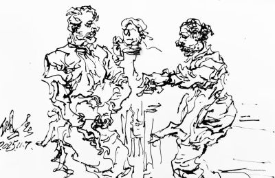 李鸿春 ||《生活场景动态速写》（33）作品欣赏 - 图画吧TUHUABA