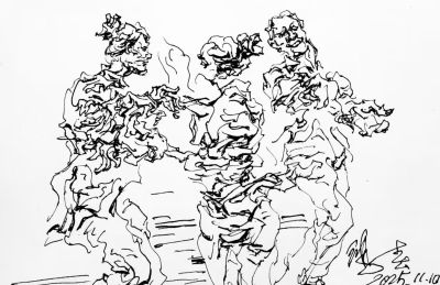 李鸿春 ||《生活场景动态速写》（33）作品欣赏 - 图画吧TUHUABA