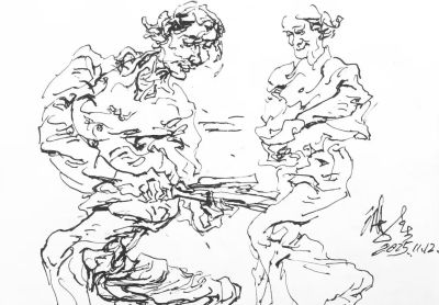 李鸿春 ||《生活场景动态速写》（33）作品欣赏 - 图画吧TUHUABA