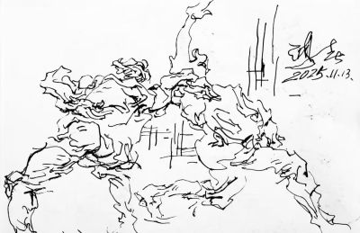 李鸿春 ||《生活场景动态速写》（33）作品欣赏 - 图画吧TUHUABA