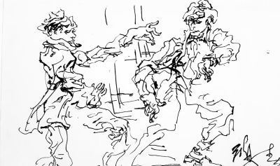 李鸿春 ||《生活场景动态速写》（33）作品欣赏 - 图画吧TUHUABA