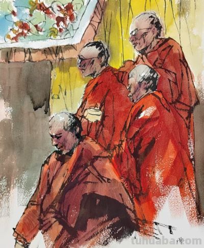 梅 竞 ‖《民族生活掠影》彩墨速写一组欣赏 - 图画吧TUHUABA