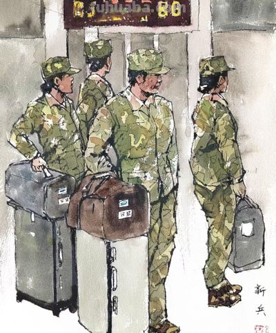 梅 竞 ‖《民族生活掠影》彩墨速写一组欣赏 - 图画吧TUHUABA