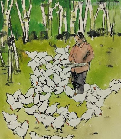 梅 竞 ‖《民族生活掠影》彩墨速写一组欣赏 - 图画吧TUHUABA