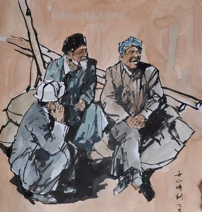 梅 竞 ‖《民族生活掠影》彩墨速写一组欣赏 - 图画吧TUHUABA