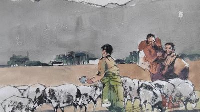 梅 竞 ‖《民族生活掠影》彩墨速写一组欣赏 - 图画吧TUHUABA