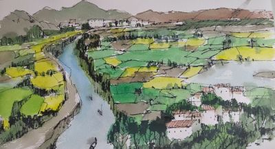 梅 竞 ‖《民族生活掠影》彩墨速写一组欣赏 - 图画吧TUHUABA