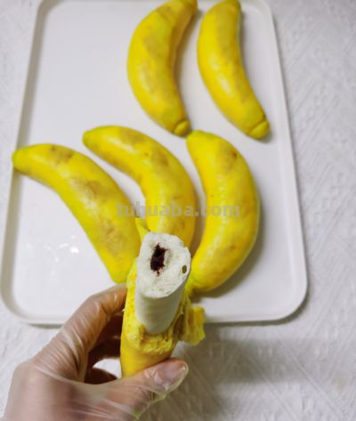 可以连皮一起吃的香蕉造型馒头，原来做法这么简单~ - 图画吧TUHUABA