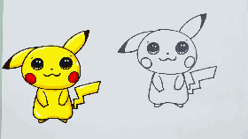 简笔画技能大放送！今天教你画出神奇宝贝皮卡丘！ - 图画吧TUHUABA