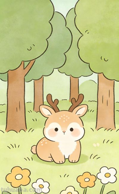 萌宠插画壁纸 - 图画吧TUHUABA