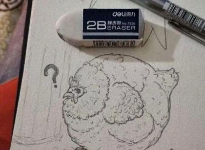 娃画母鸡被老师判不及格，实拍原图太真实 - 今日头条