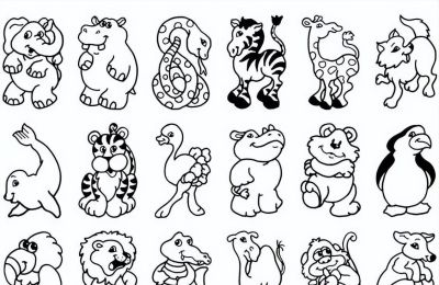 2000个动物简笔画线稿，收藏备用 - 图画吧TUHUABA