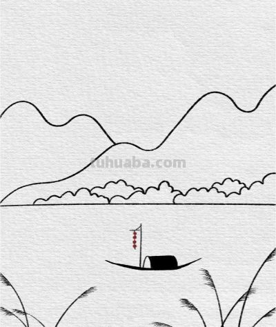 简笔画！海洋风景画（附教程） - 图画吧TUHUABA