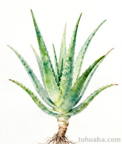 水彩画｜芦荟 - 今日头条