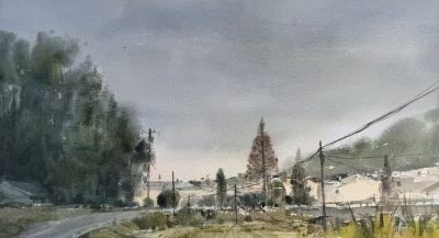 何万太·水彩艺术 | 旧雪与老树的呼吸，藏着生活最柔软的坚韧 - 图画吧TUHUABA