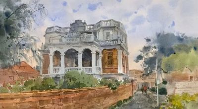 何万太·水彩艺术 | 旧雪与老树的呼吸，藏着生活最柔软的坚韧 - 图画吧TUHUABA