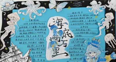 墨香润少年·书香阅世界 | 秀中七年级世界读书日创意手抄报大赛 - 图画吧TUHUABA