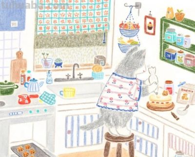 私藏宝藏插画师｜彩铅里的治愈小世界，看完心都化了 - 图画吧TUHUABA