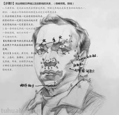 素描头像每个步骤的分析图,精辟! - 今日头条 素描头像每个步骤的分析图,精辟! - 图画吧TUHUABA