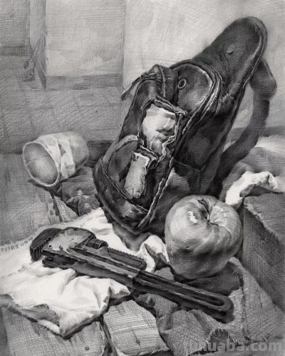 ​江振坤100素静物描作品 - 图画吧TUHUABA