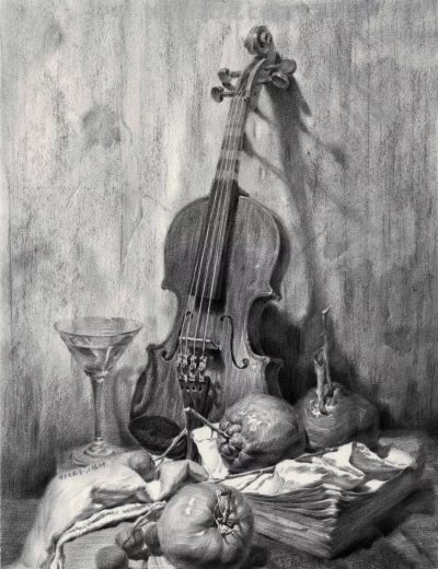 ​江振坤100素静物描作品 - 图画吧TUHUABA