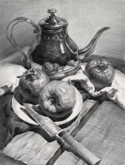 ​江振坤100素静物描作品 - 图画吧TUHUABA