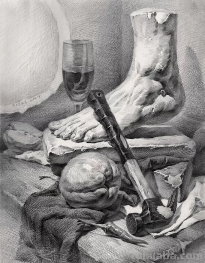 ​江振坤100素静物描作品 - 图画吧TUHUABA