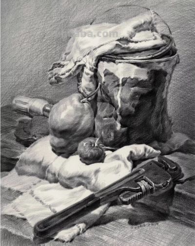 ​江振坤100素静物描作品 - 图画吧TUHUABA