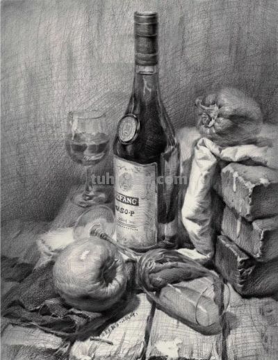 ​江振坤100素静物描作品 - 图画吧TUHUABA